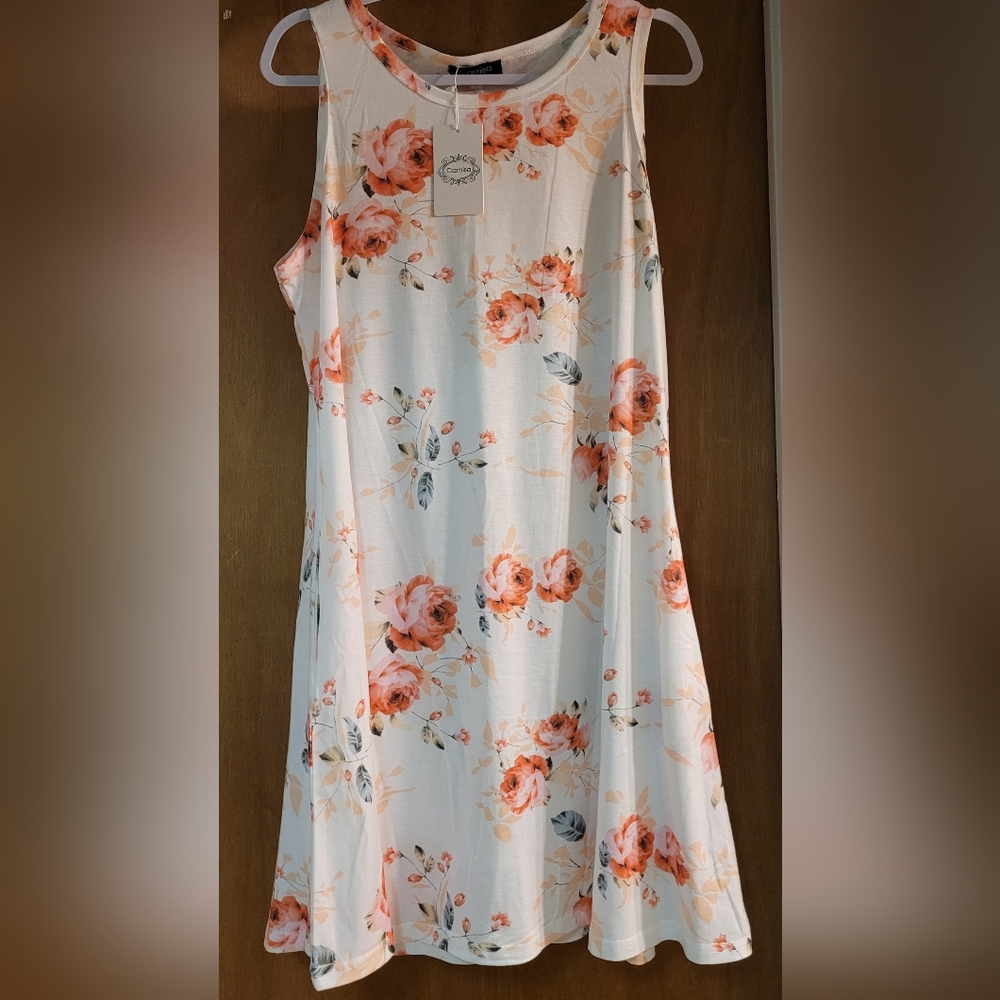 Camisa Stretch Sleeveless Dress with Pockets